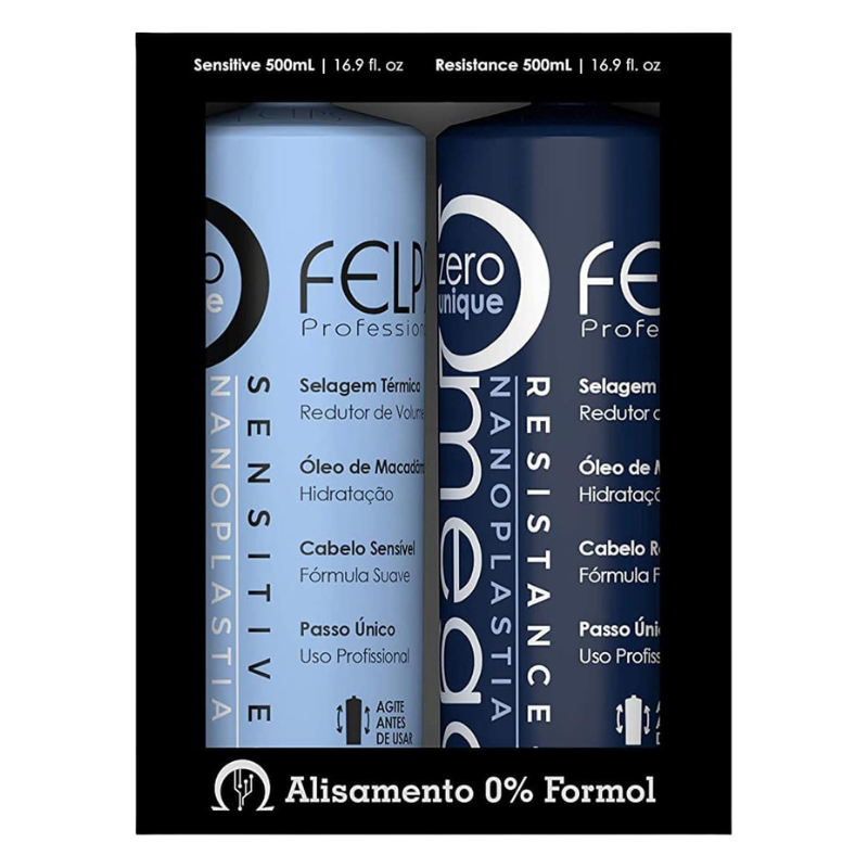FELPS PROFESSIONAL Omega Zero Unique Kit Progressive Resistance and Sensitive 2x500ml - 16.9 oz