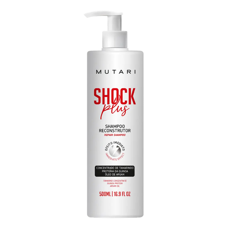 MUTARI Shock Plus Kit Shampoo and Reconstructing Mask 2x500ml - 16.9 FL OZ