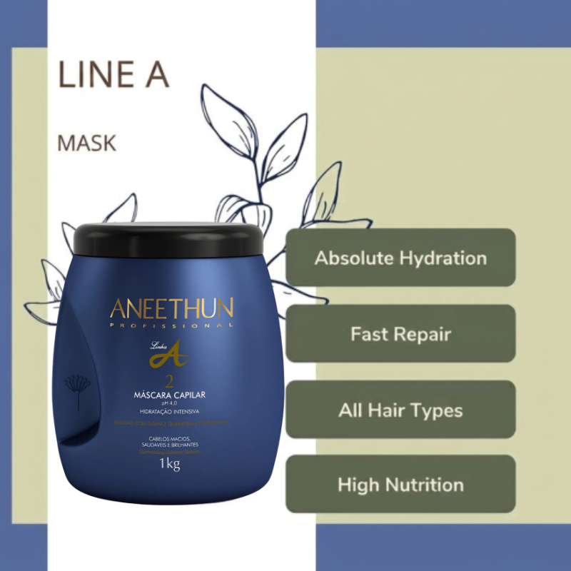 ANEETHUN Professional Linha A Hair Mask 1 kg – 35.2 oz
