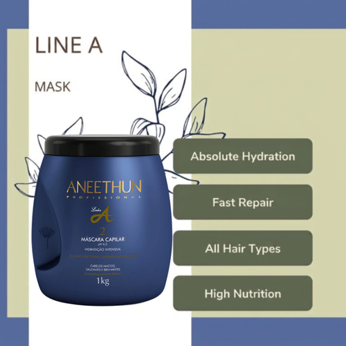 ANEETHUN Professional Linha A Hair Mask 1 kg – 35.2 oz
