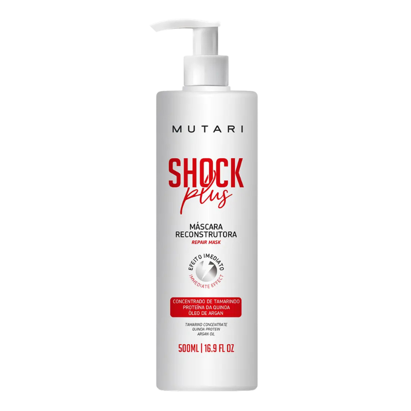 MUTARI Shock Plus Kit Shampoo and Reconstructing Mask 2x500ml - 16.9 FL OZ
