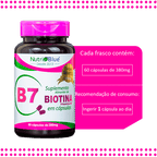 Nutriblue Biotin Supplement 60 Capsules of 380mg