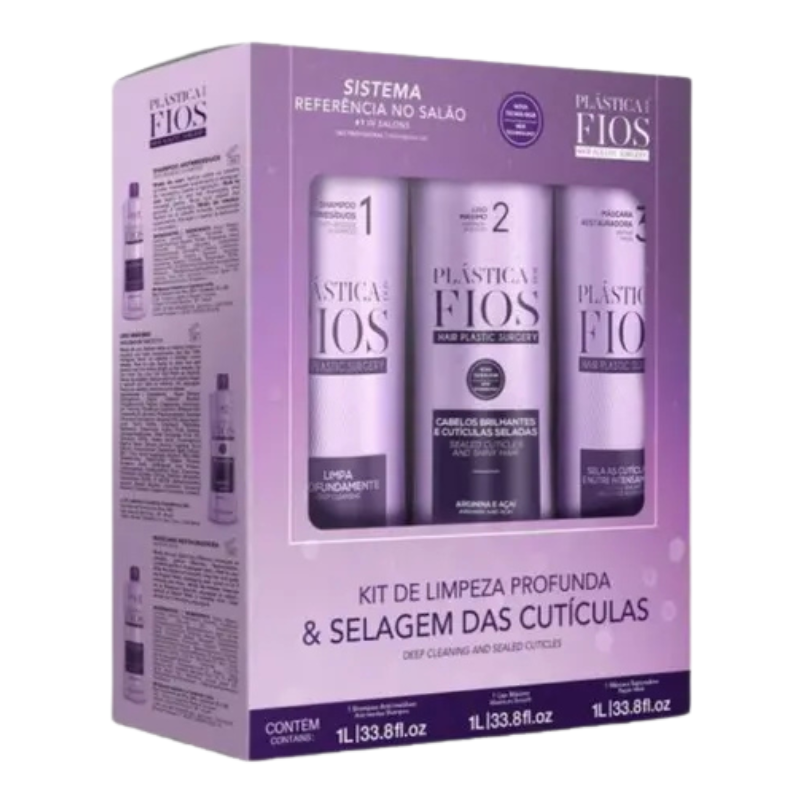 CADIVEU PROFESSIONAL Hair Straightening Kit 3 x 1L – 33.8 fl. oz