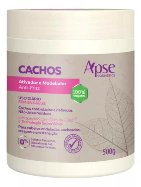 APSE Cachos Kit Shampoo, Conditioner, Gelatin, Mask and Activator 5 Steps