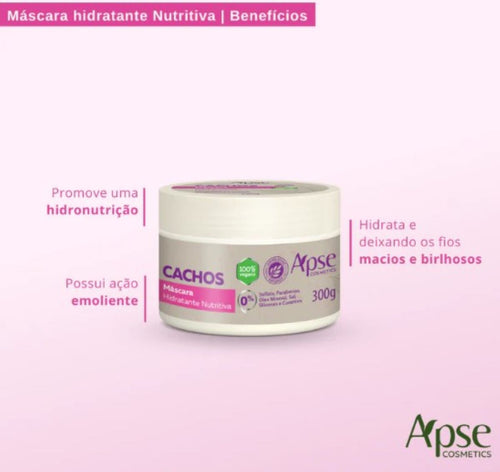 Apice Cachos Vegan Moisturizing Nourishing Curl Mask 300g Apse