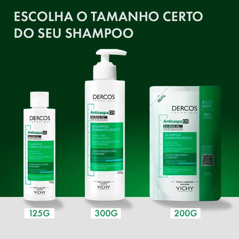 Shampoo Anticaspa para Normais a Oleosos com Selênio DS, DS Dercos Vichy, 300ml