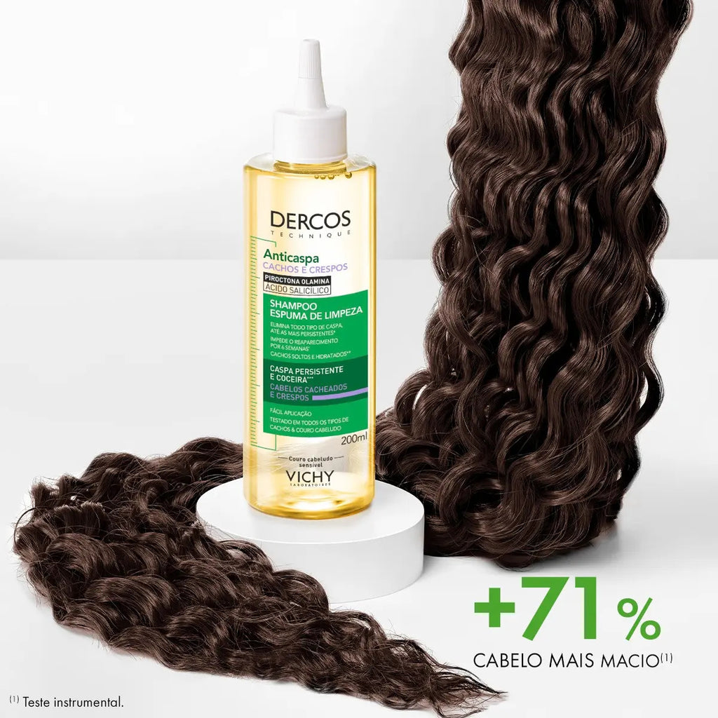 Vichy Dercos Anti-Dandruff Curl Foam Shampoo 230ml