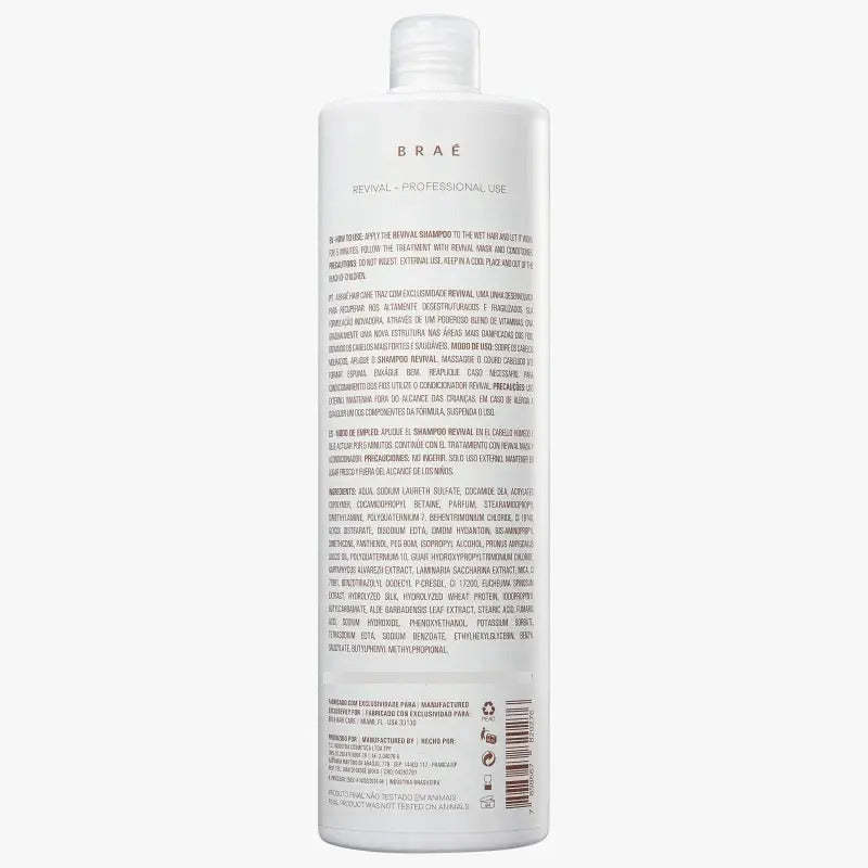 Kit Braé Revival Reconstrutor Shampoo 1l E Condicionador 1l