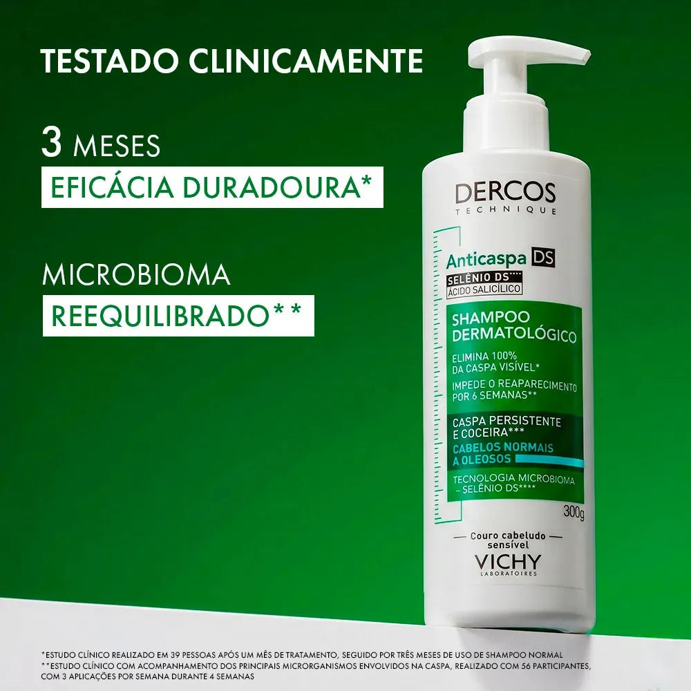 Shampoo Anticaspa para Normais a Oleosos com Selênio DS, DS Dercos Vichy, 300ml