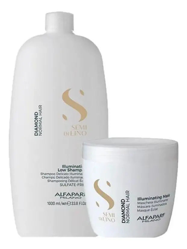 Alfaparf Semi Di Lino Diam Illum Kit Shamp 1l + Masc 500ml