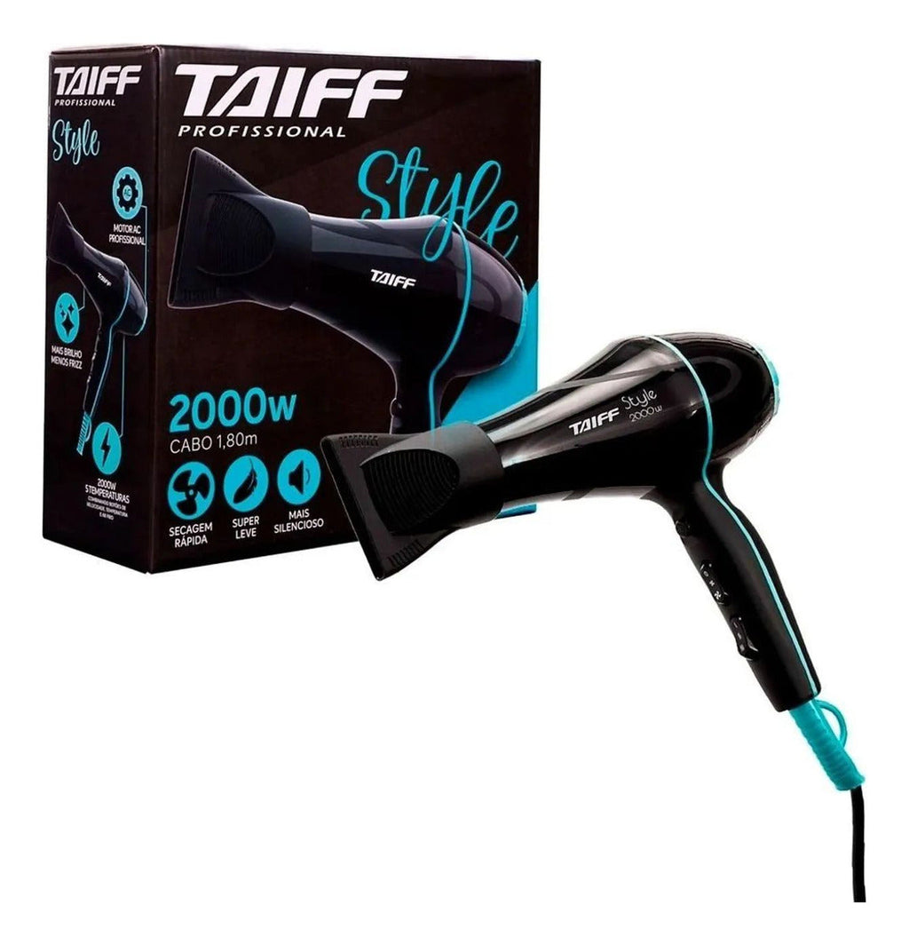 Taiff Style Hair Dryer 2000W AC Motor Black 127V