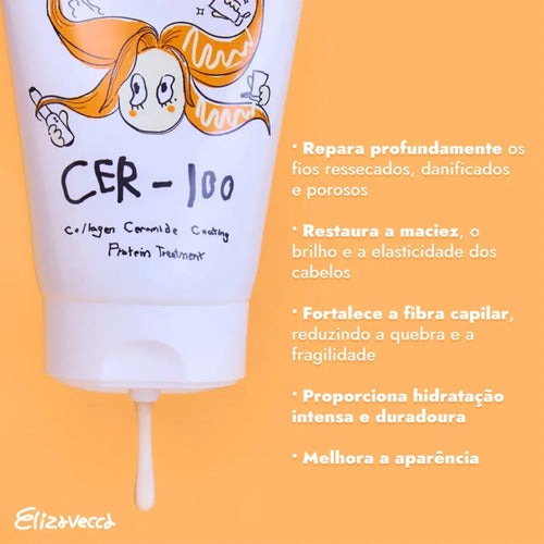 Máscara Capilar Elizavecca Colágeno Ceramidas Cer-100 100ml