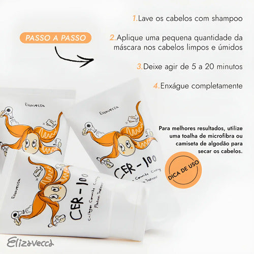 Máscara Capilar Elizavecca Colágeno Ceramidas Cer-100 100ml