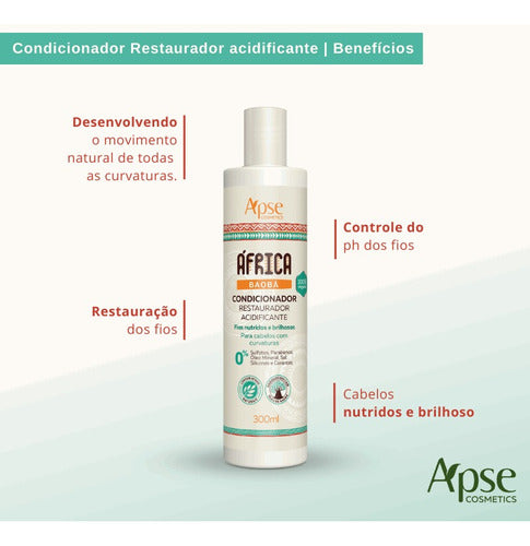 Apice Africa Baobá SH Cond Gelatin Mask And Styling Cream Kit