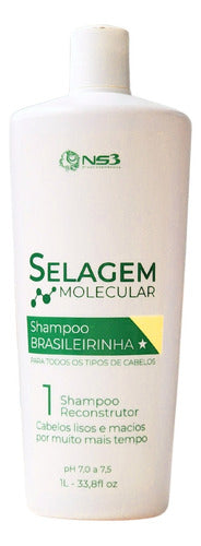 NS3 Brasileirinha Sealing Brush Shampoo Professional Kit 1000ml/ 33.8 fl.oz.