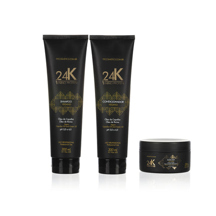 Fit Cosmetics Tanino Protein 24K Home Care | Shampoo, Conditioner and Mask 3 Steps
