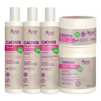 APSE Cachos Kit Shampoo, Conditioner, Gelatin, Mask and Activator 5 Steps