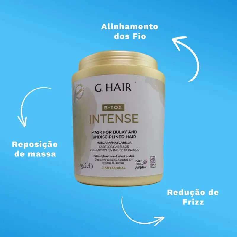 G.HAIR B-Tox Intensive Reconstruction &amp; Straightening Treatment Hair Mask 1Kg/35.2 oz.