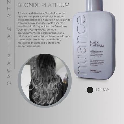 Nuance Professional Black Platinum Hair Gray Toner 500ml/ 16.9 fl.oz.