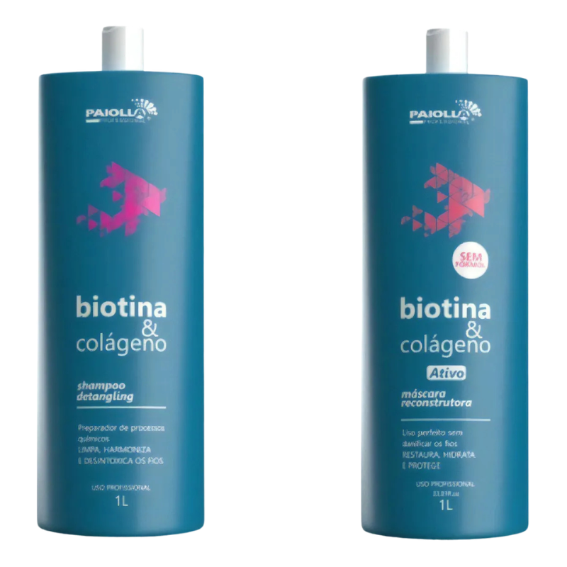 PAIOLLA PROFESSIONAL Biotin and Collagen Shampoo & Mask Kit 2x1000ml - 33.8 fl.oz.