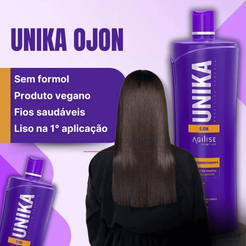 AGILISE Unika Ojon Vegetal Keratin Brush Progressive 1000ml - 33.8 fl.oz.