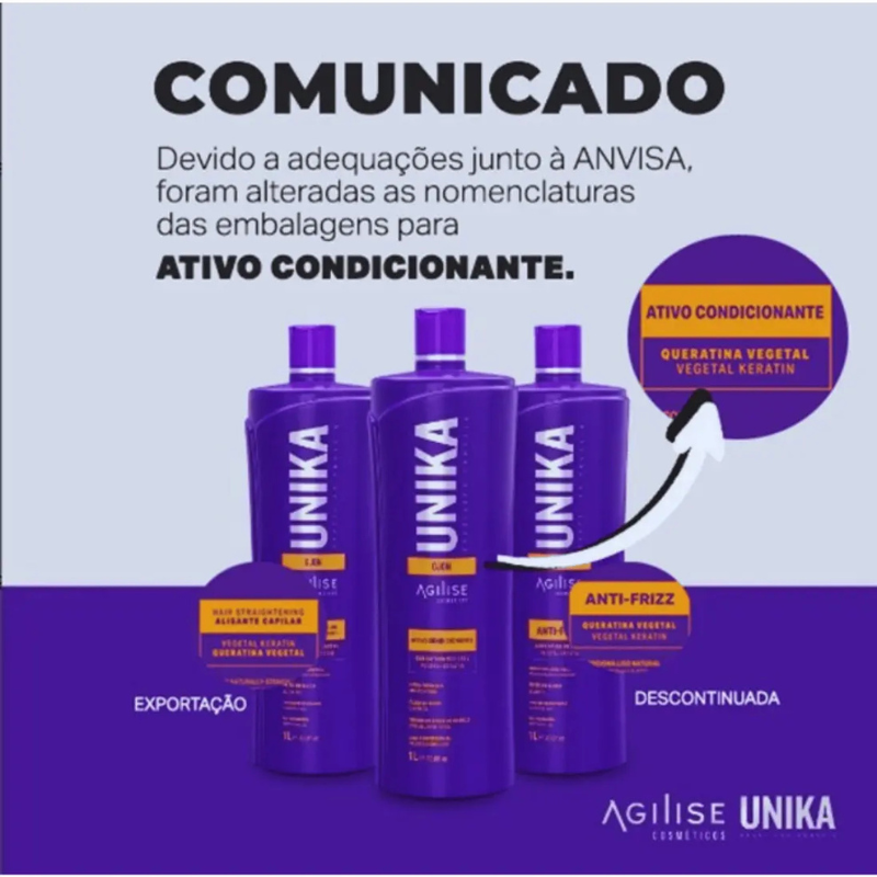 AGILISE Unika Ojon Vegetal Keratin Brush Progressive 1000ml - 33.8 fl.oz.