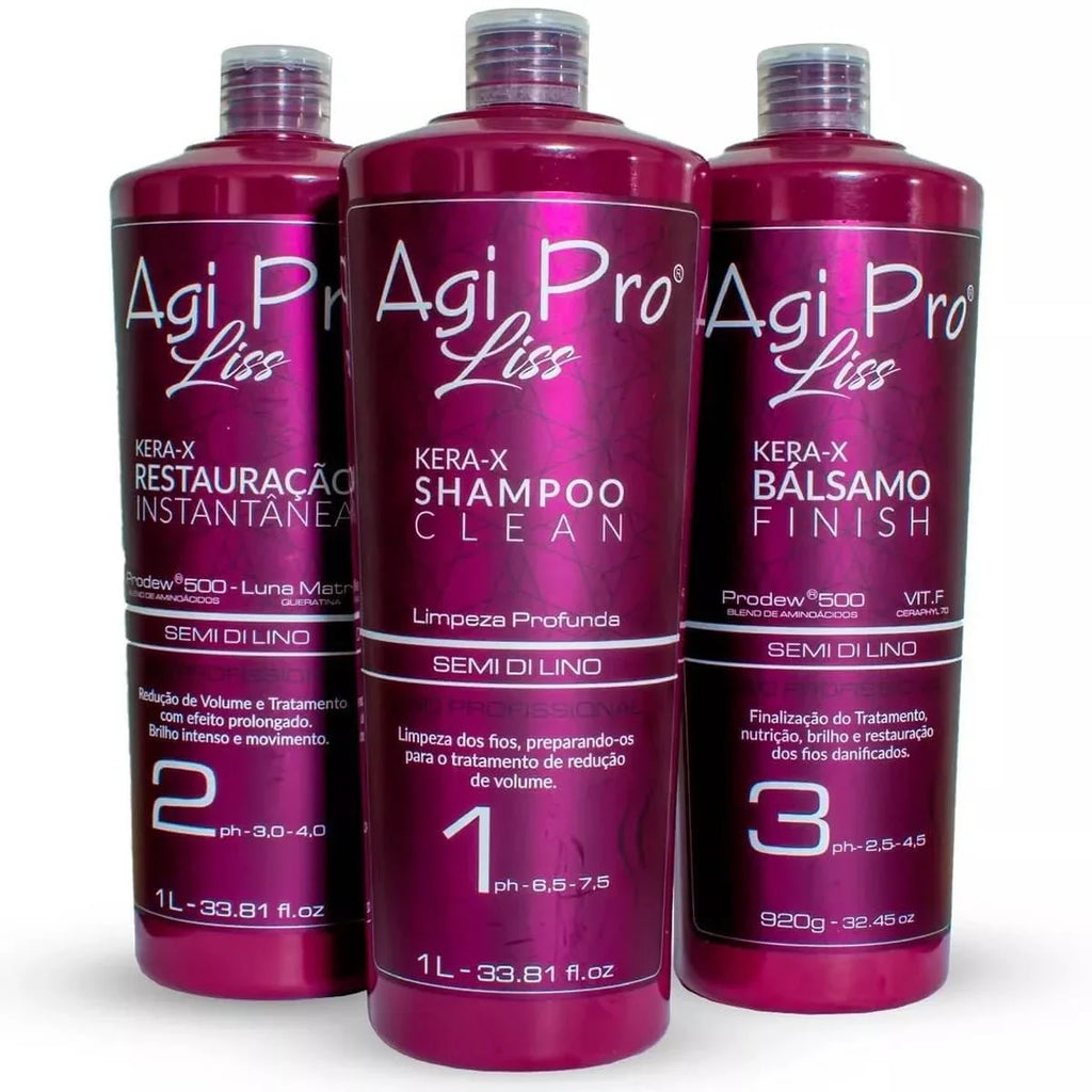 Agi Pro Liss Kera-X Semi Di Lino Prodew 500 3X1000ml/33.8 flo.oz. - BuyBrazil