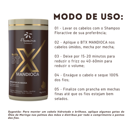Floractive BioBtx Mandioca Mass Repositor | Professional Frizz Control & Hydrating Treatment