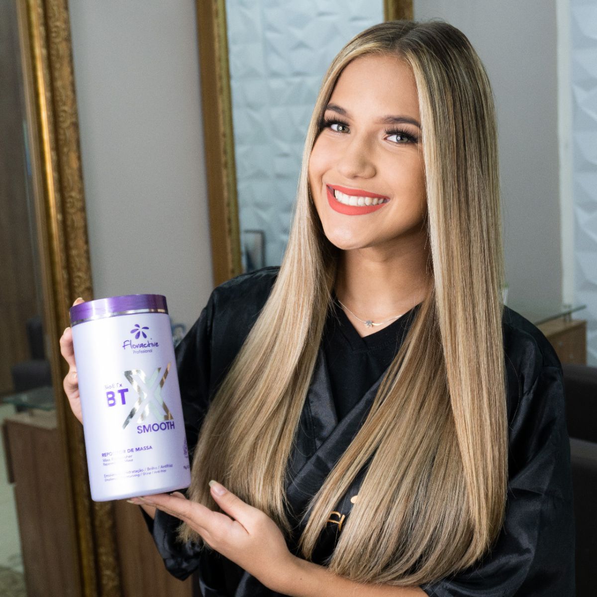 Floractive Biobtx Smooth Hair Tinting Reducing Anti Frizz Mask 1kg/35.27 oz.