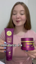 Haskell 'Liso com Força' (Smooth with Strength) Complete Kit – Shampoo, Conditioner & Mask
