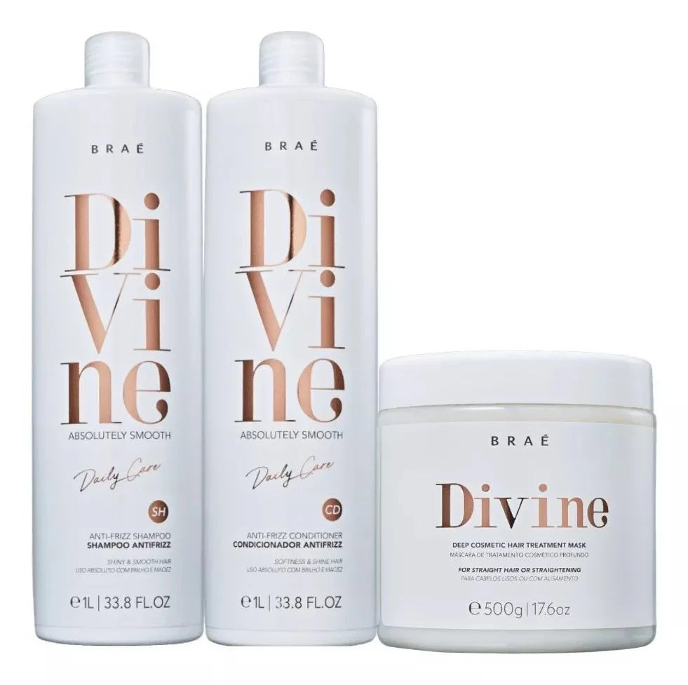 Brae Divine Kit Shampoo, Conditioner, Mask And Keratin Serum - BuyBrazil