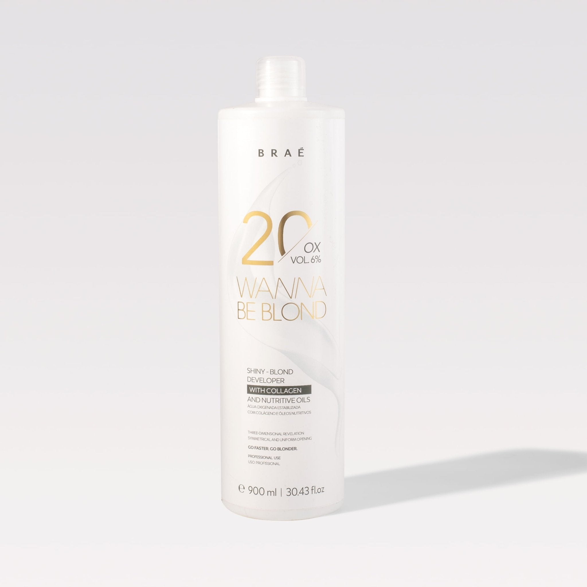 Brae Wanna Be Blond Bleach Powder 500g/17.6 oz and OX Vol 900ml/30.43 fl.oz. - BuyBrazil
