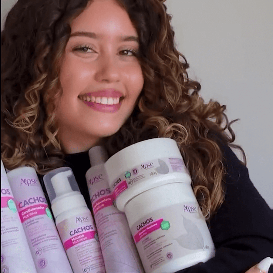APSE Cachos Kit Shampoo, Conditioner, Gelatin, Mask and Activator 5 Steps