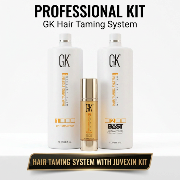 GK HAIR Hair Taming System With Juvexin Complete Care Kit Shampoo, Mask and Serum