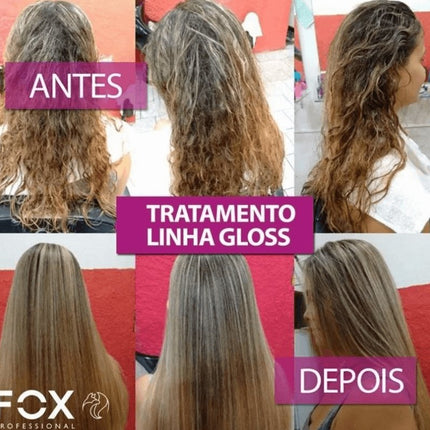 Fox Gloss Progressive Brush Smart Keratin Treatment Kit 2x1000ml/33.8 fl.oz - BuyBrazil