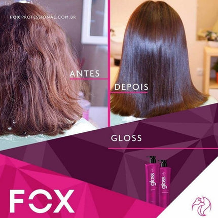 Fox Gloss Progressive Brush Smart Keratin Treatment Kit 2x1000ml/33.8 fl.oz - BuyBrazil
