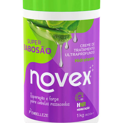Novex Super Babosão Kit Shampoo, Conditioner, Moisturizing Mask and Hair Cream