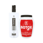 Inblue Professional - Inblue E Btox 3d White Antifrizz Deep Clean Shampoo Kit - BuyBrazil