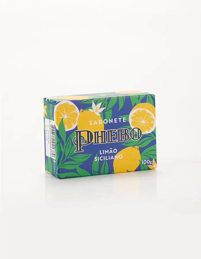 Phebo Sicilian Lemon Glycerin Soap Bar 100g, Kit of 12