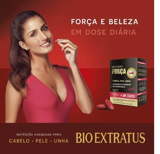 Bio Extratus Strength Food Supplement Hair, Skin and Nails 60 Tablets