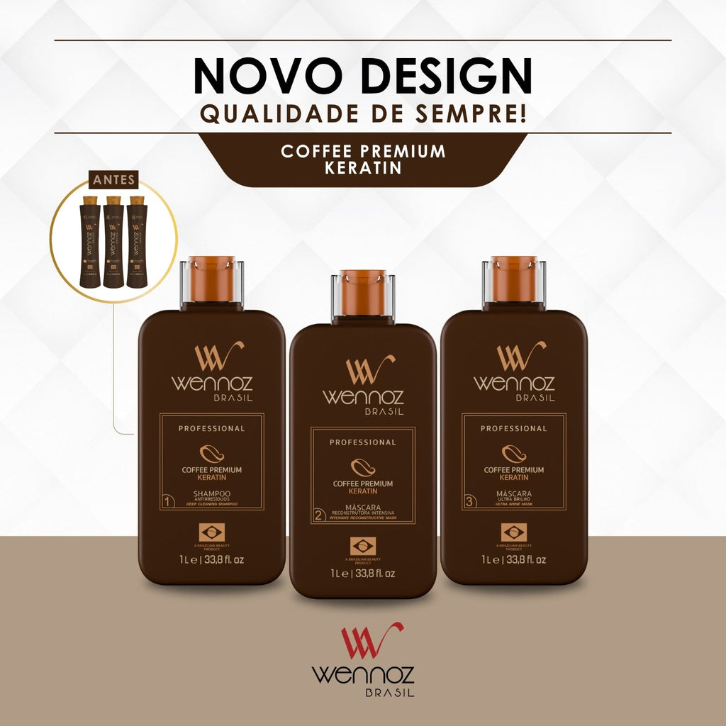 Wennoz Brasil Honma Tokyo Kit Coffee Premium Progressive Brush Kit 3x1000ml/33.8 fl.oz.